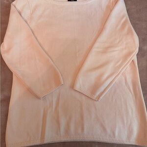 Talbots Cream Crew Neck Sweater Soft Knit Casual